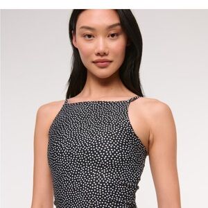 Abercrombie & Fitch Black and White Polka Dot Tank Top